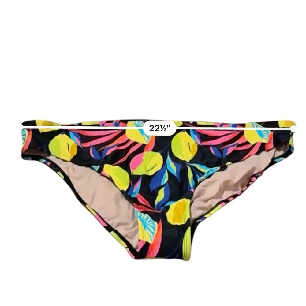 Tabitha Brown x Target Black‎ Multi Tropical Lemon Print Bikini Bottoms 3X NEW